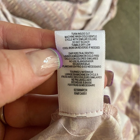 WAYF I Mauve Botanical I Smocked Bodice I Jumpsuit I Size: XS - Picture 11 of 13